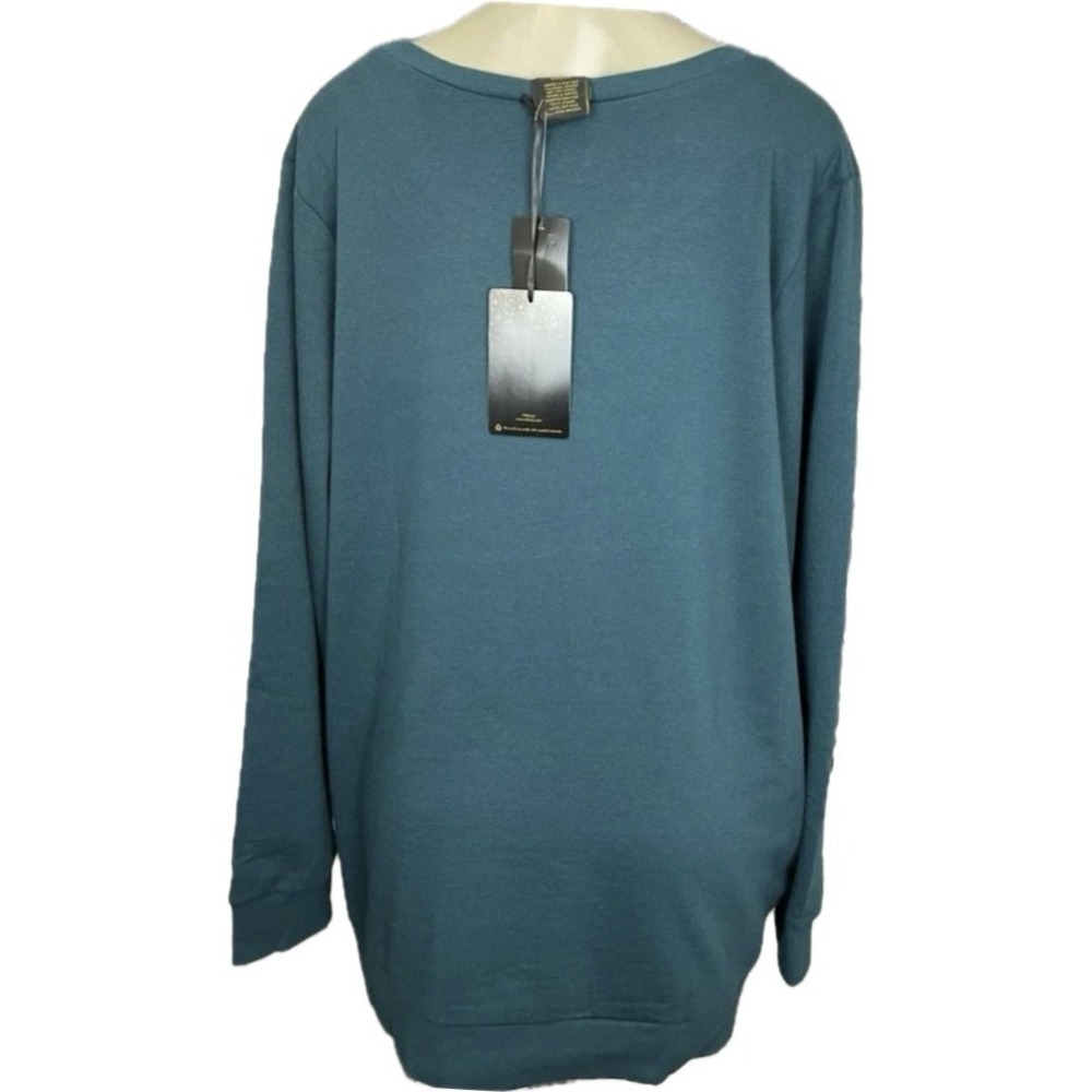 Disney Princess 4X Teal Green Jasmine Palace Lamp Graphic Sweatshirt Long Sleeve - Picture 5 of 6